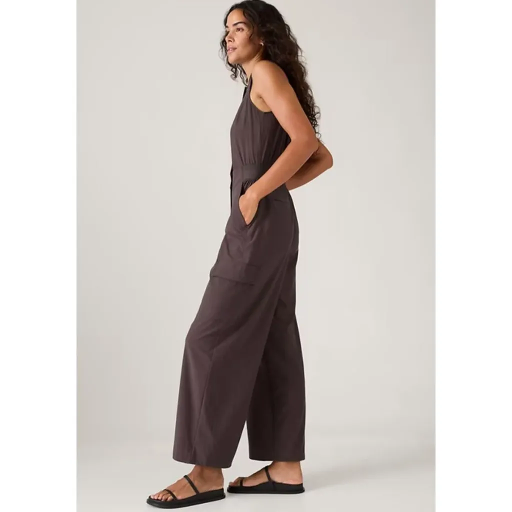 New Athleta 6 Brooklyn Utility Jumpsuit Shale Size 6 - Image 6