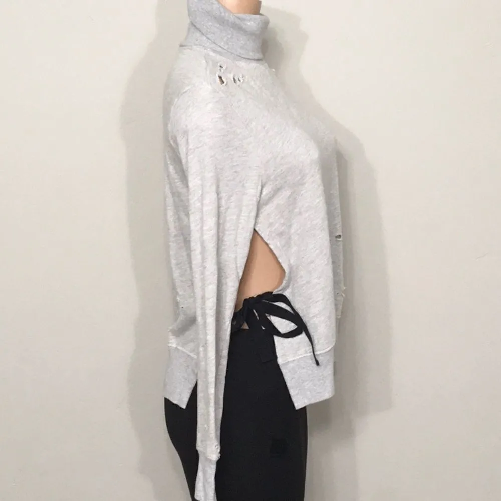 PAM & GELA side split destroyed sweatshirt. NWOT - Image 6