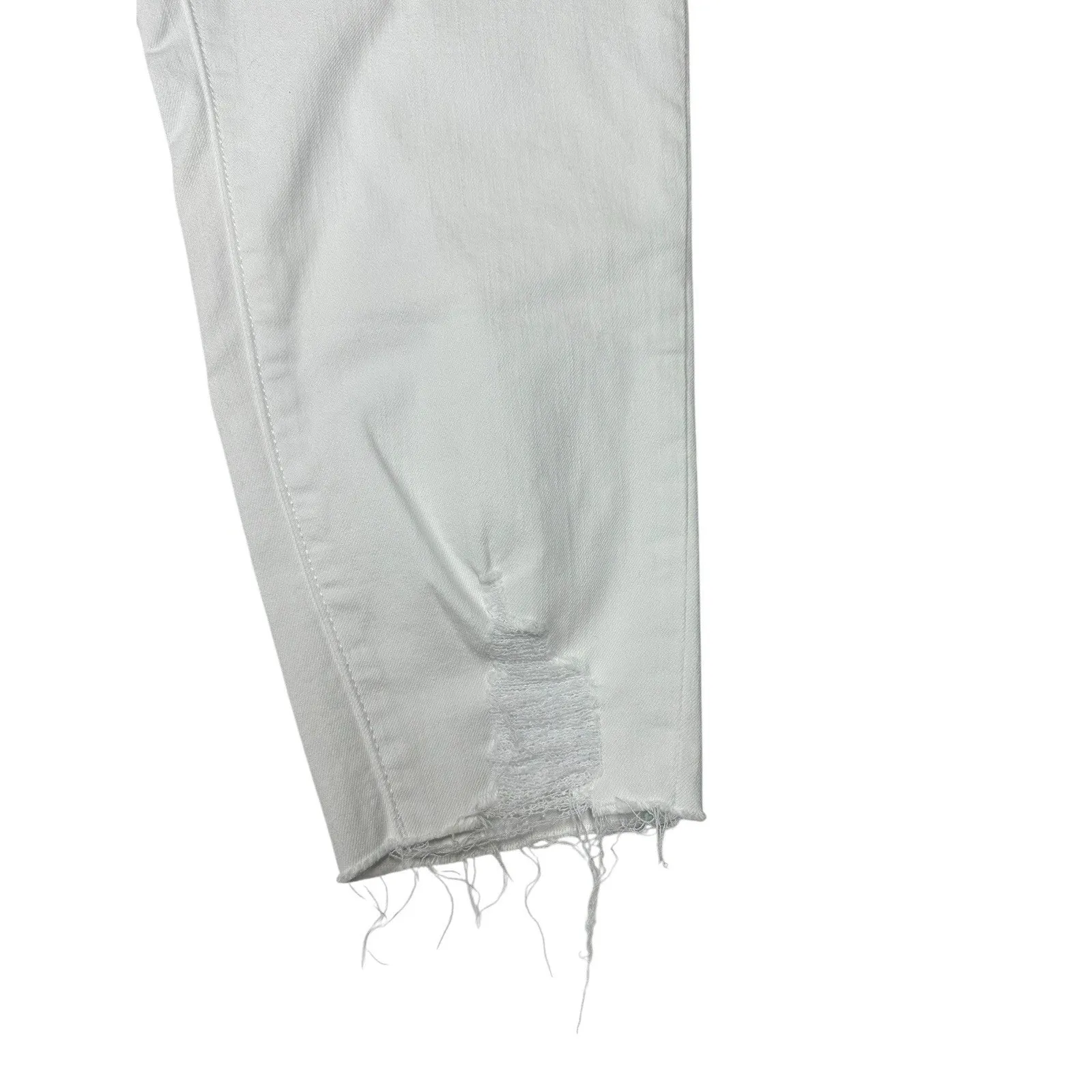 Lularoe White Denim Distressed Skinny Jeans Womens Size 38 Simply Comfortable - Image 3