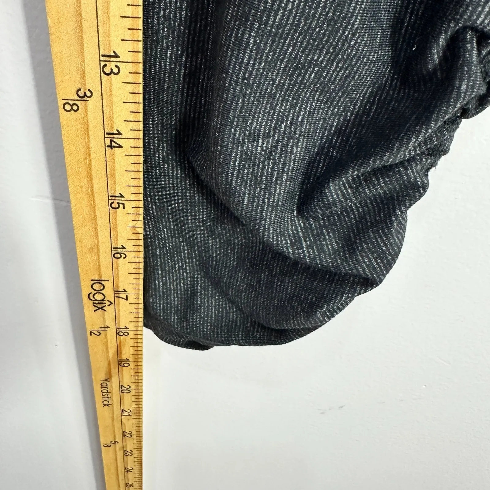 Tuff Athletics M Black Heather Cropped Ruched Leggings Yoga Athleisure Canada - Image 5