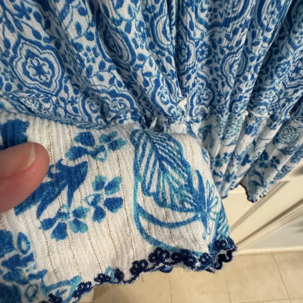 House of Harlow‎ 1960 Boho Floral Tiered Dress with Tassel Ties Size S - Image 7