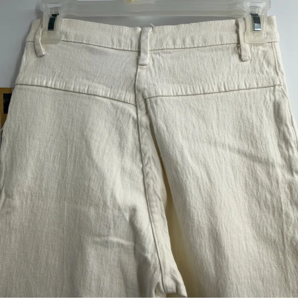 Vintage North West Blue 3 pocket stretch jeans Made in USA size 8 off white NOS - Image 4