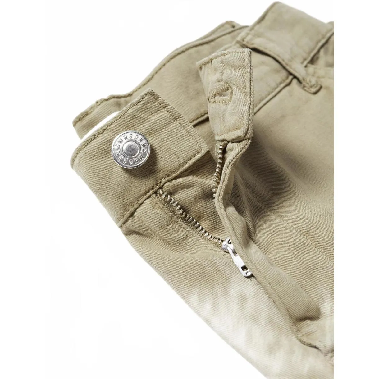 Mango Mid-Rise Straight Leg Cargo Jeans Khaki Green NWT Size 6 - Image 5