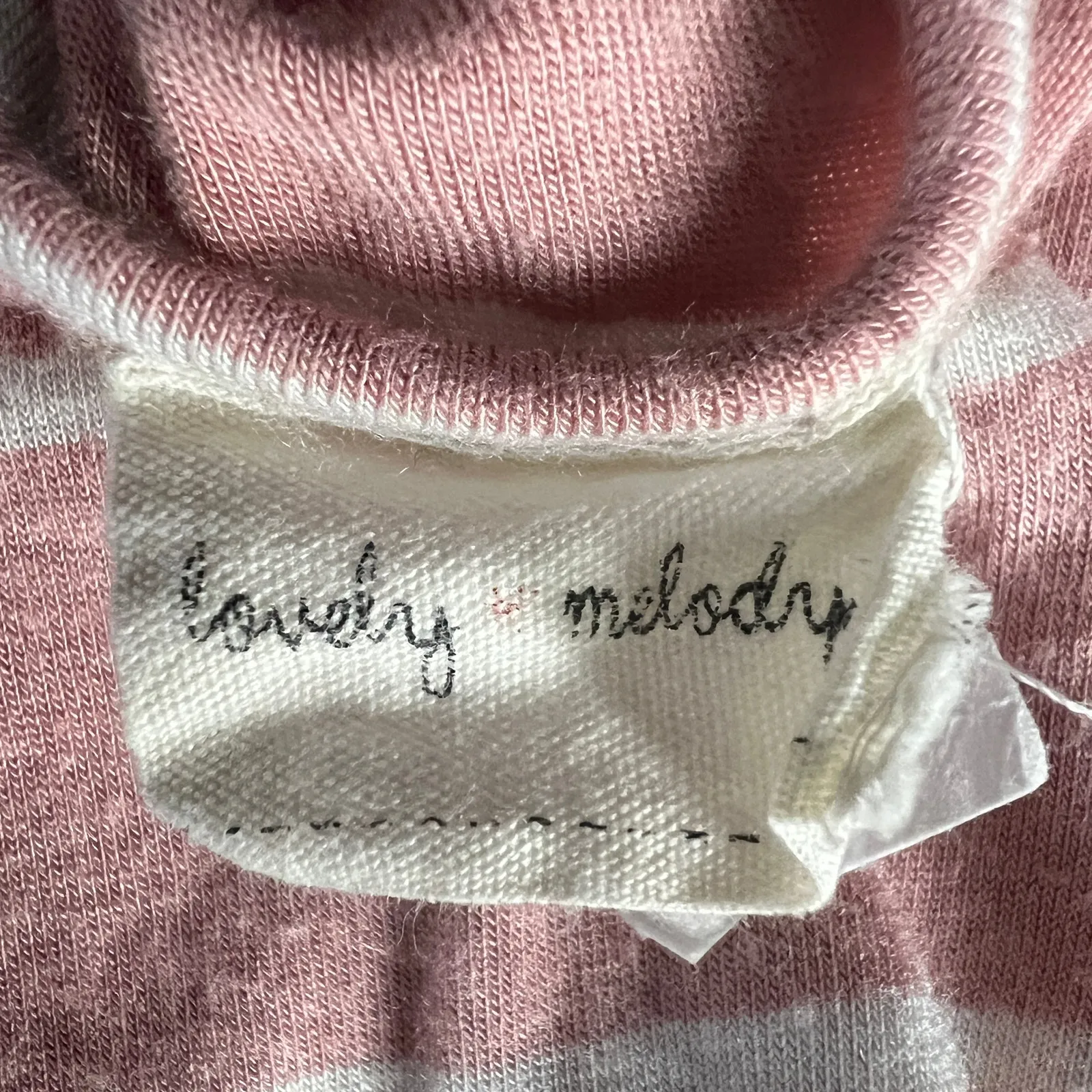 Lovely Melody Pink Rose & White Striped Sleeveless Jumpsuit Size Small - Image 2