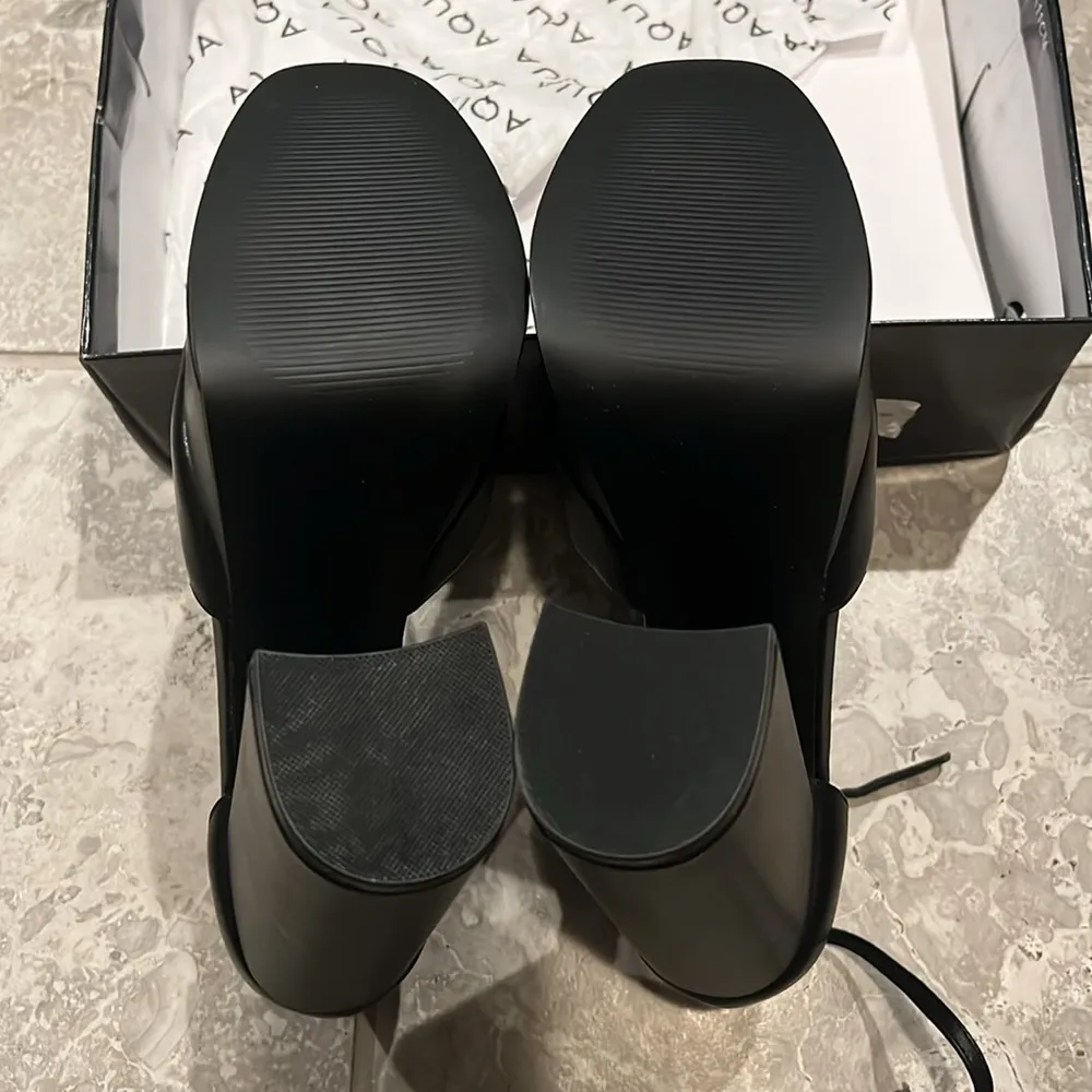 Aqua Bloomingdale’s Lisa Ankle Strap Platform Sandals in Black, Size 9 New $138 - Image 5