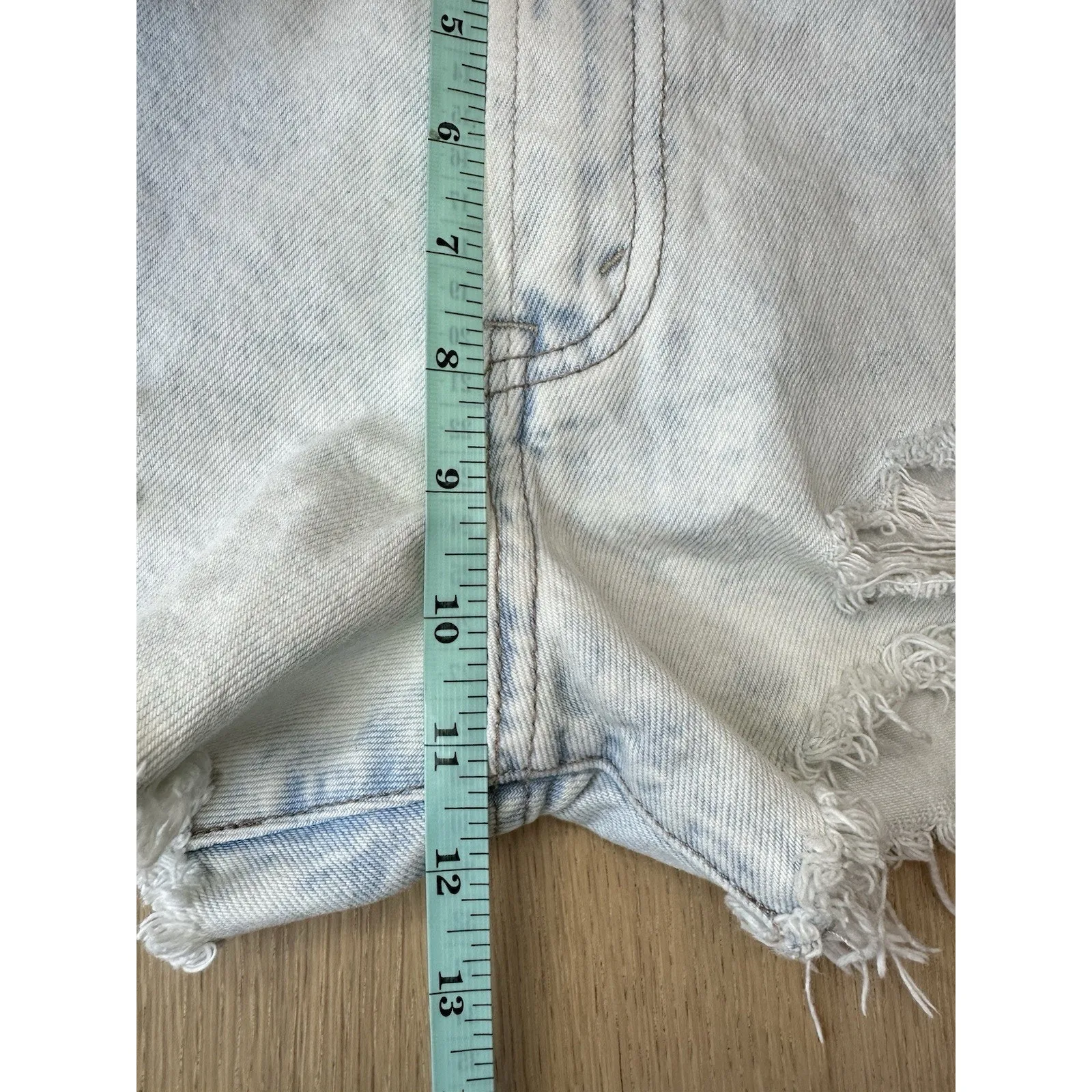 Abercrombie & Fitch Denim Shorts Womens Light Wash Annie High Rise Sz 25 2063 - Image 4