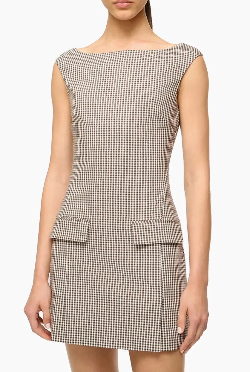STAUD  micro gingham mini dress  - Image 2