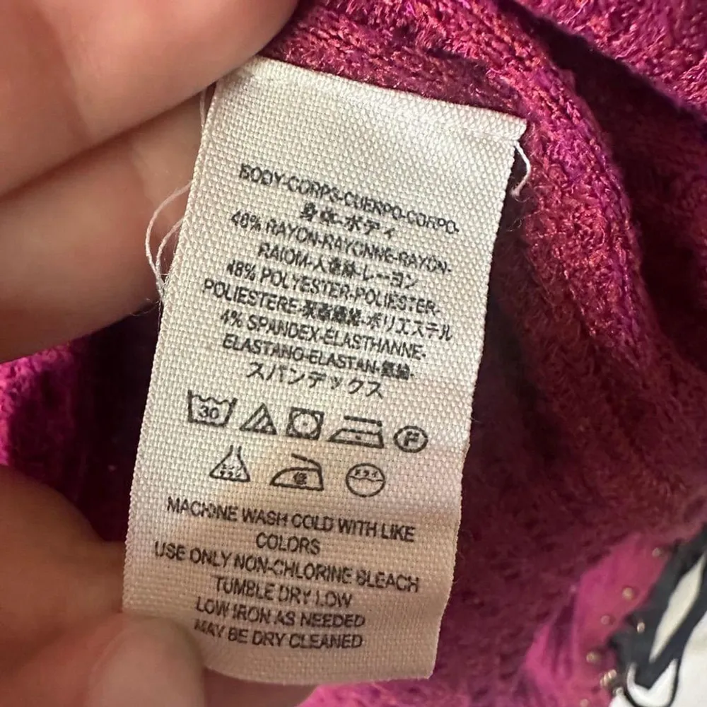 Free People Purple Waffle Knit Lace-Up Sleeve Thermal Top Size Small - Image 7