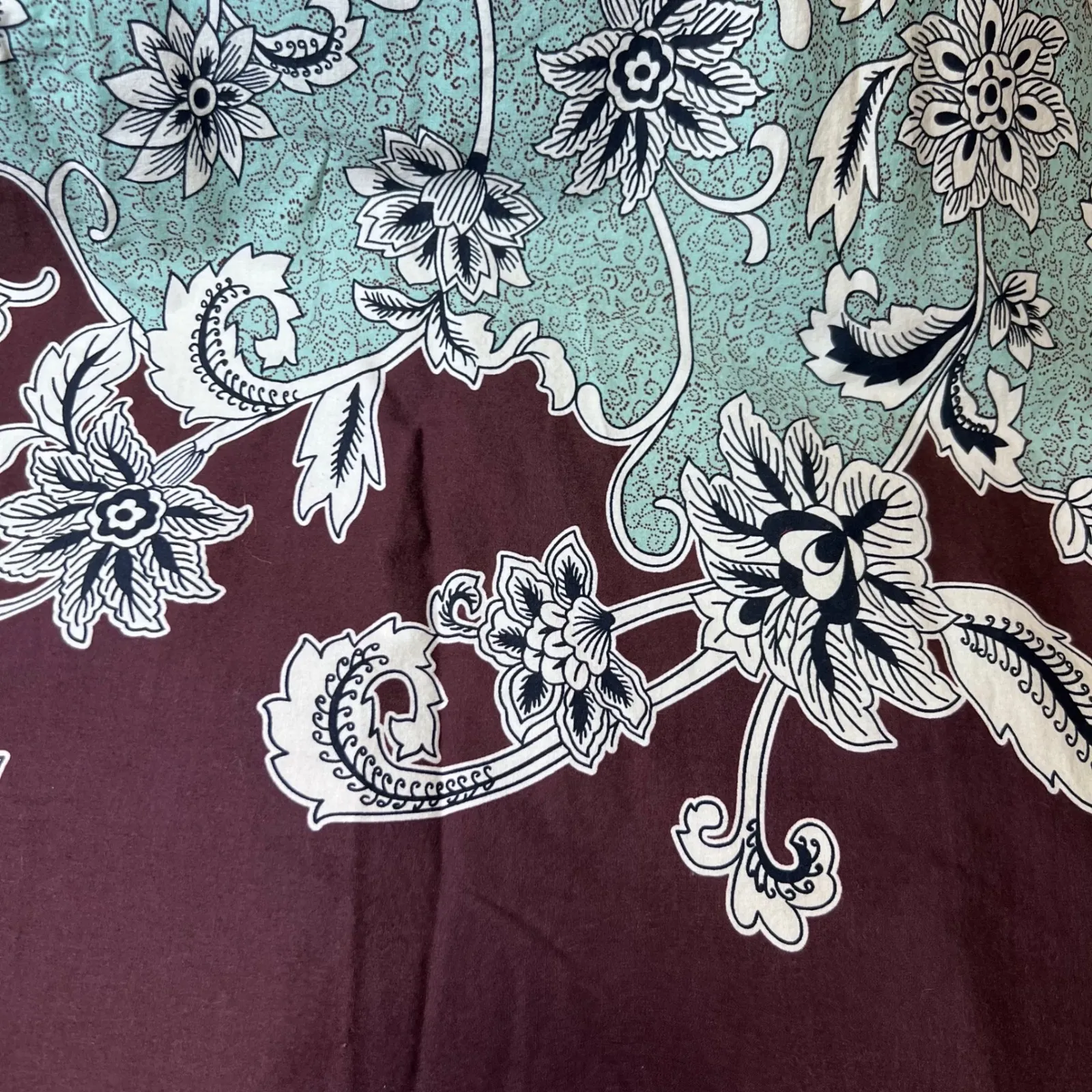 Madison Leigh Sundress Womens 8 Brown Paisley FLoral Midi Casual Boho Cottage - Image 13