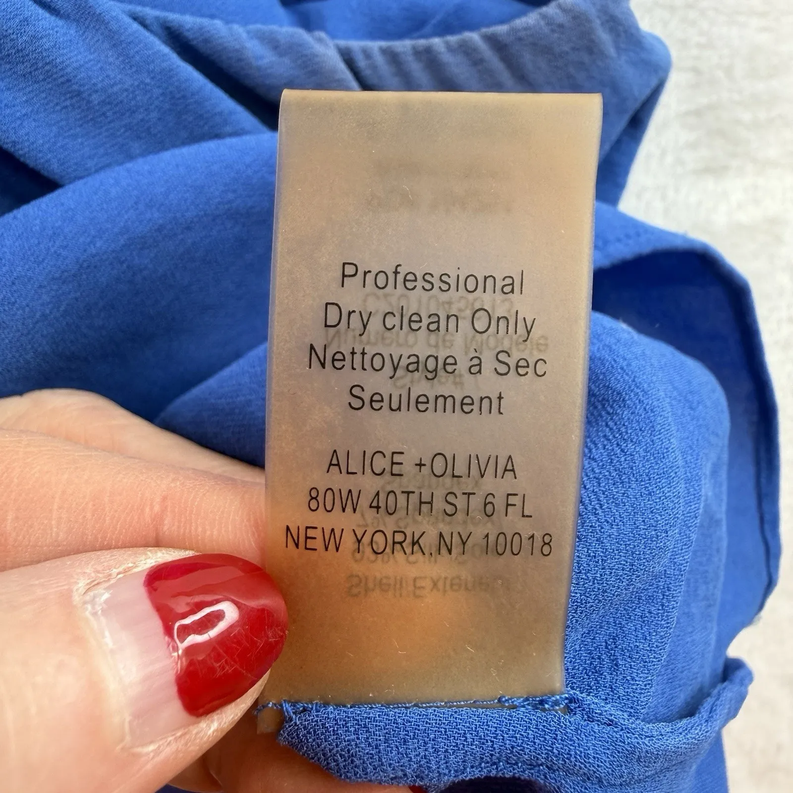 ALICE + OLIVIA S Small Silk Ruffled Tiered Layered Top Cami Flowy Royal Blue - Image 9