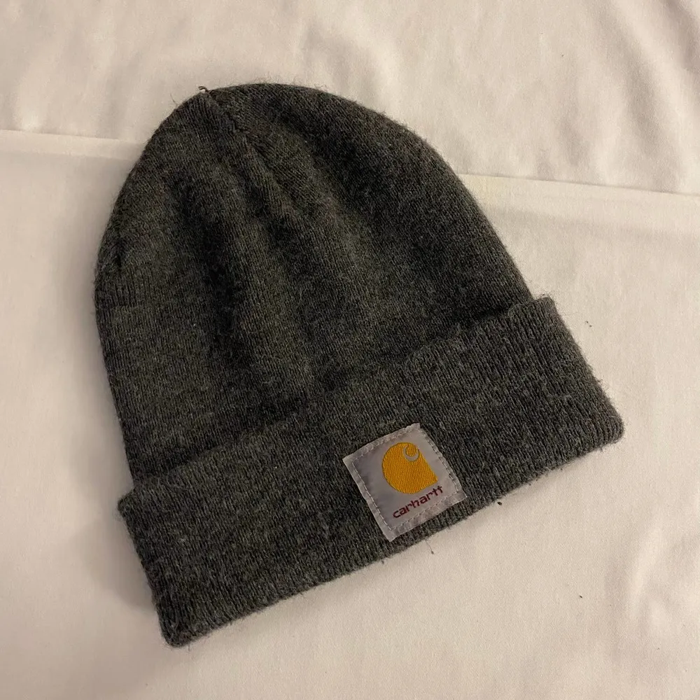 Carhartt Men's Knit Cuffed Beanie A18 - Charcoal Coal Winter Hat - Image 2