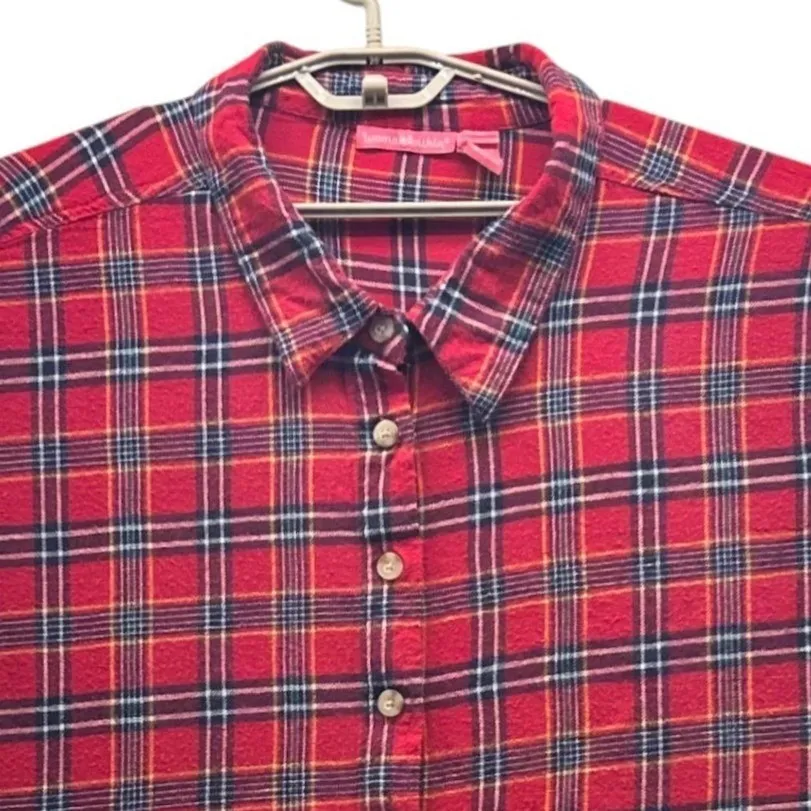 Woman Within Button Up Shirt Red 5X - Image 3