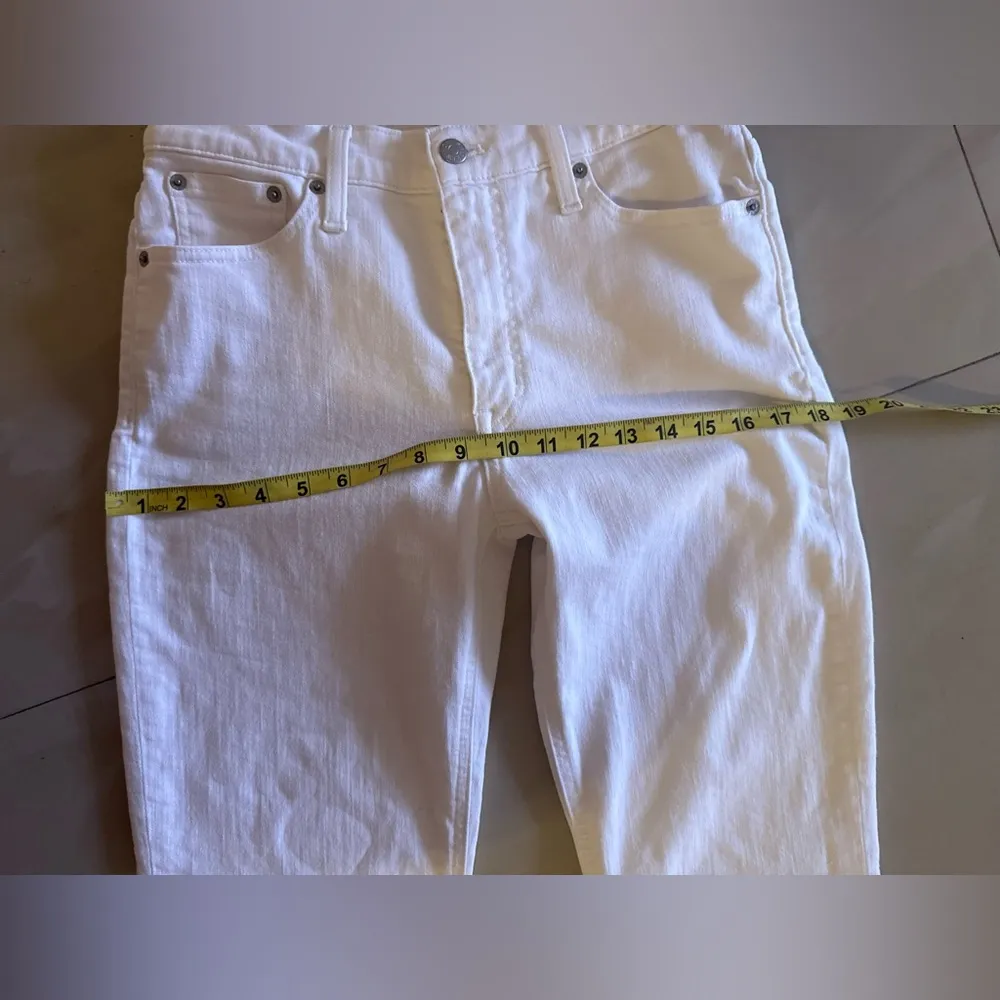 J. Crew Factory Flare Crop White Jean in Signature Stretch Sz 29  Summer - Image 6