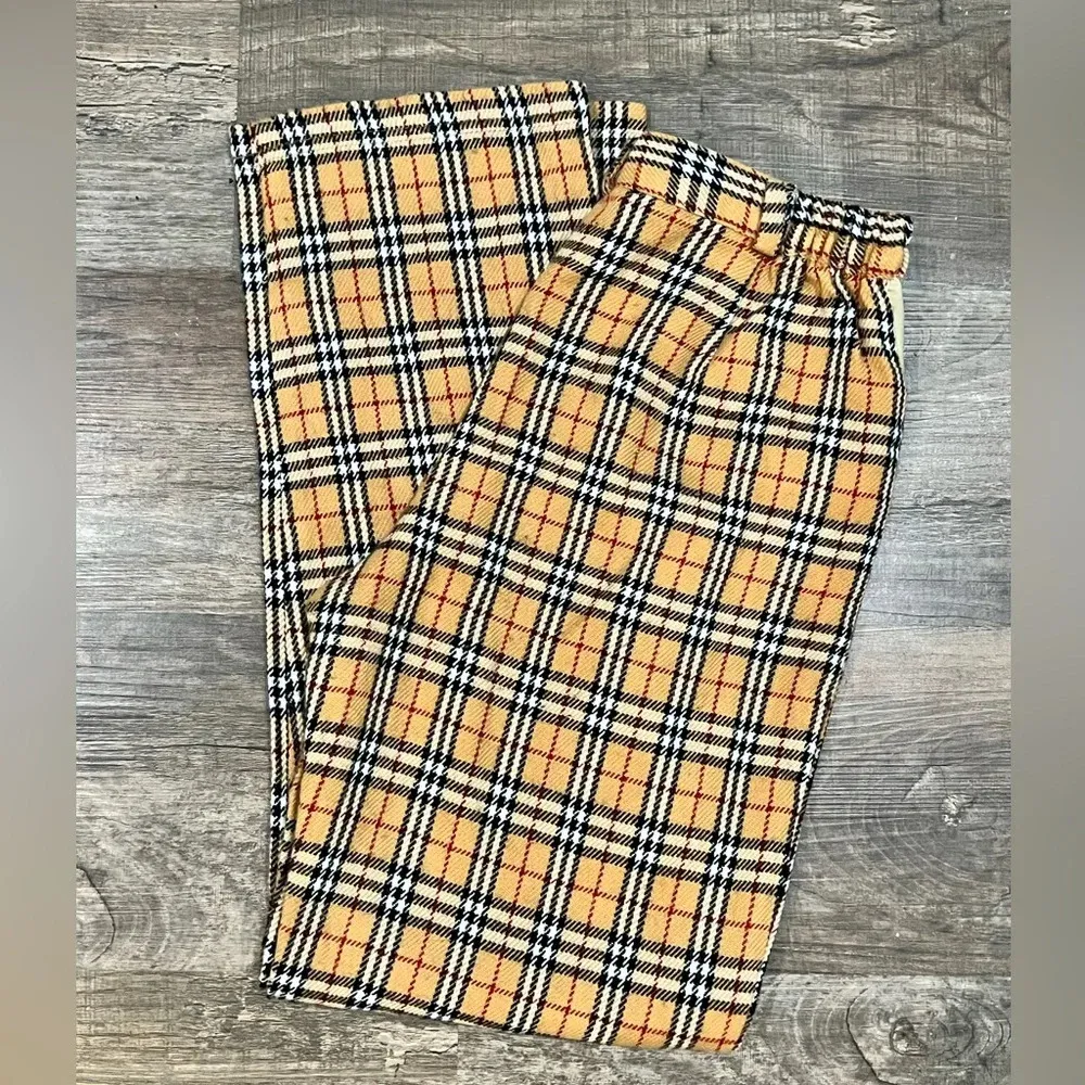 FINAL PRICE Vintage Bodyguard Polyester Plaid Pants Tan Size undefined - Image 3