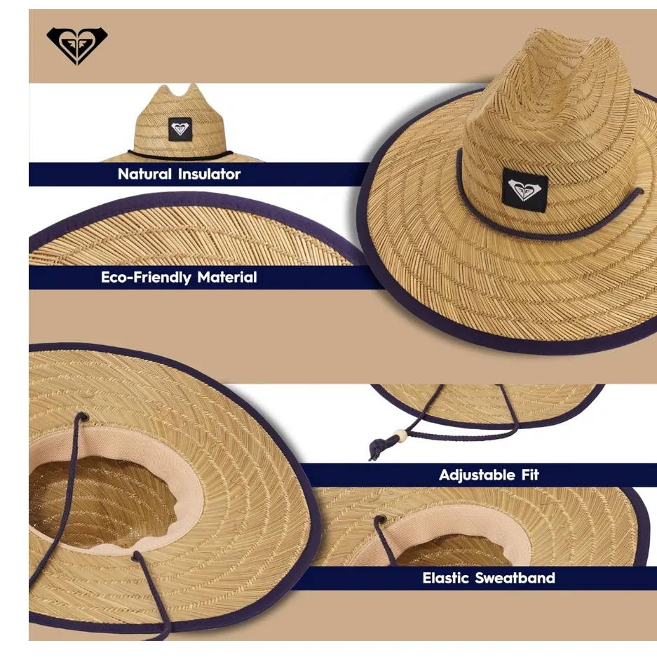 NWT Roxy Women’s Tomboy Straw Lifeguard Hat M/L - Image 3