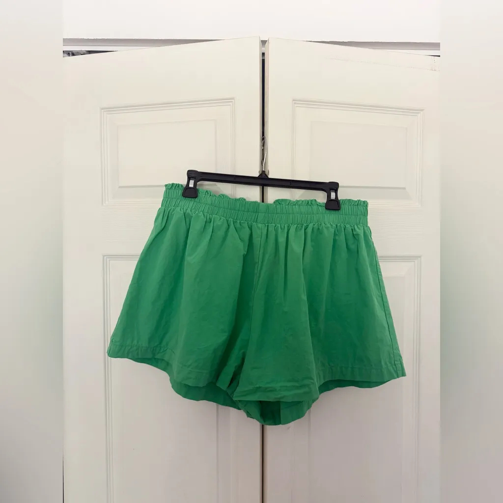 Showpo Terah Elasticated High Waisted Shorts Green Casual Cotton Shorts US 12 - Image 5