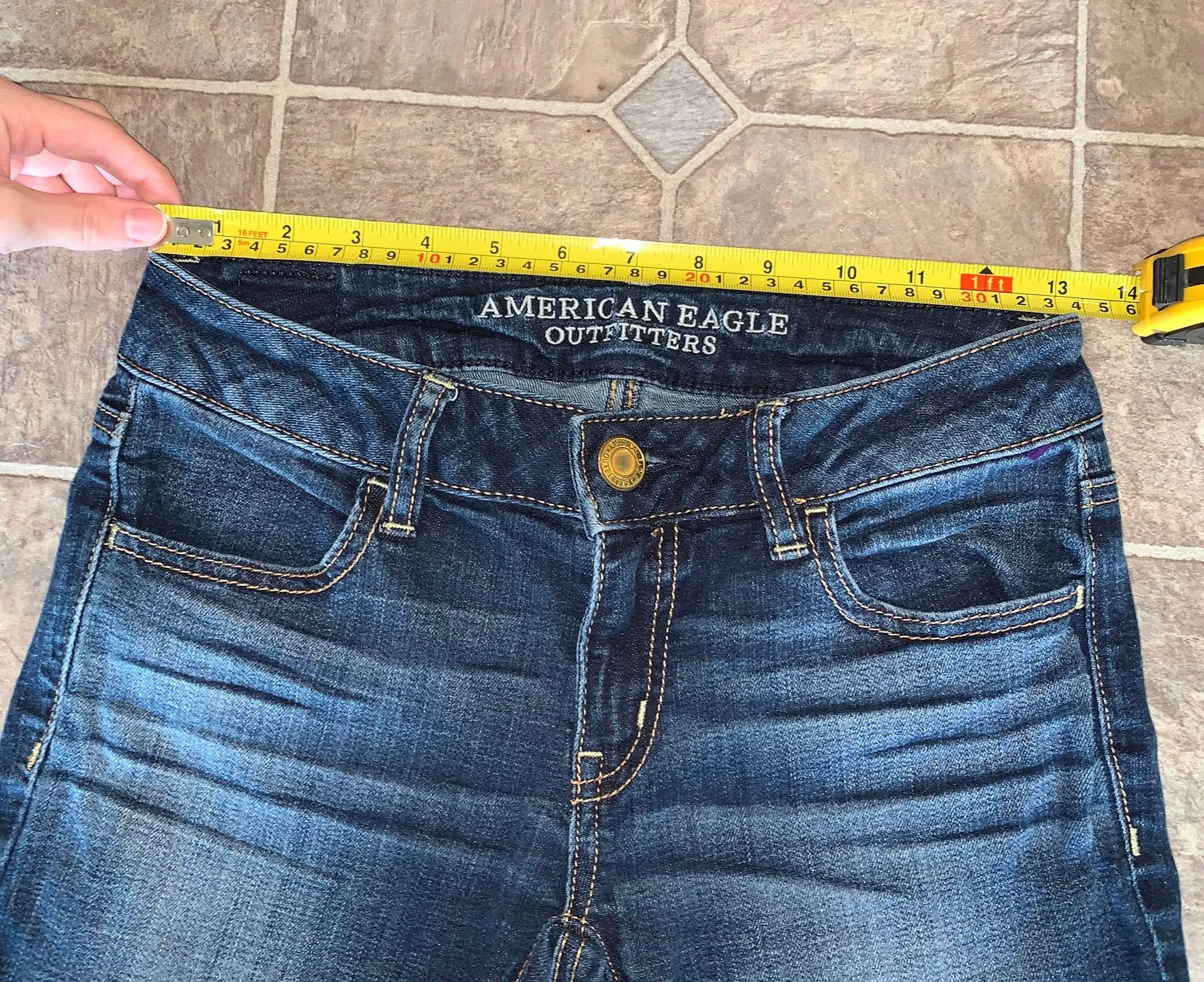 American Eagle Jeggings 0 Short Blue Skinny Jeans - Image 6