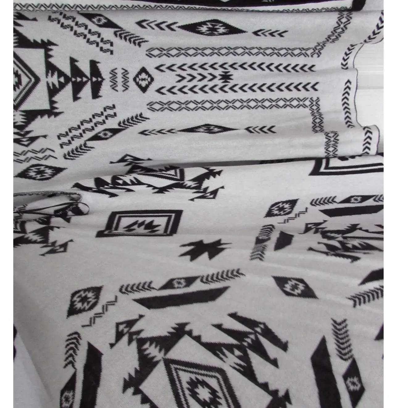 H&M Divided Southwestern Print Open Waterfall Cardigan‎ Reversible Sweater XS - Image 13