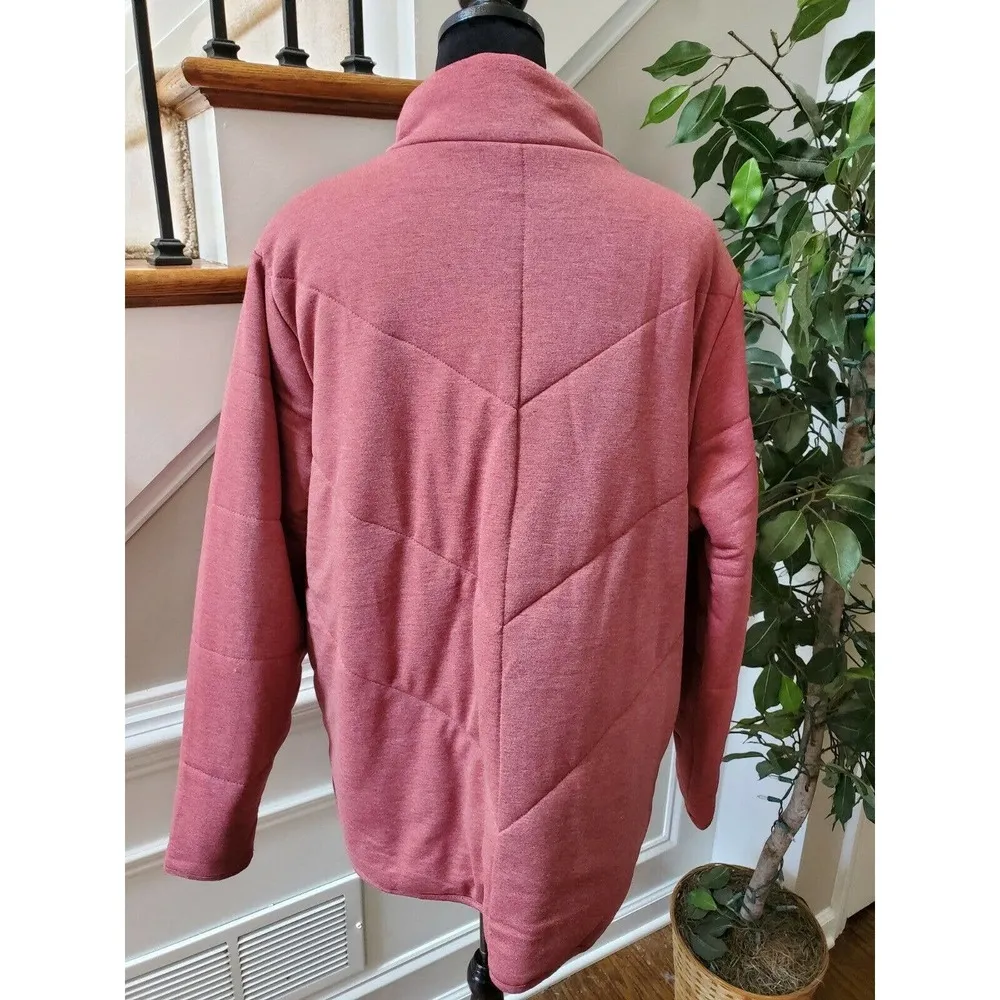 Three Dots Women's Pink Polyester Long Sleeve Full Zip Front Casual Jacket 2XL - Image 7