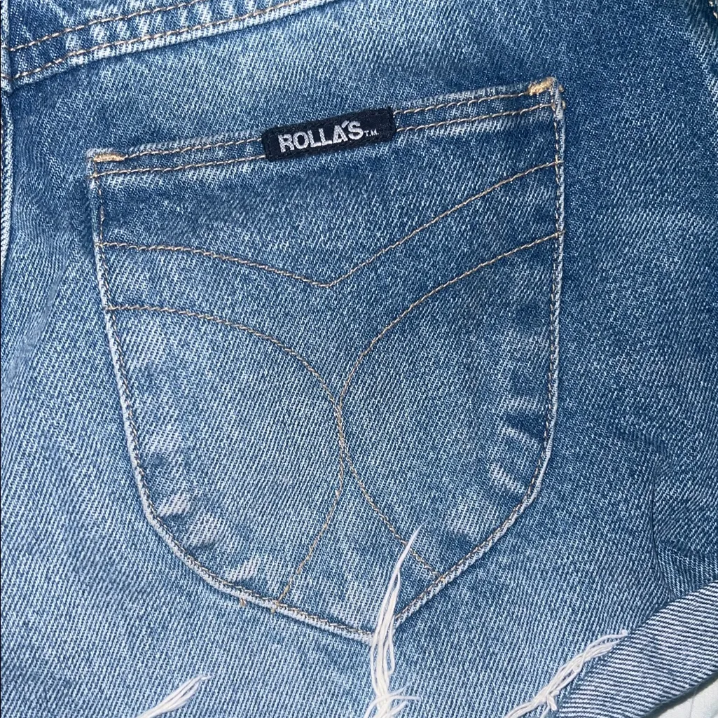 ROLLA'S High Rise Dark Blue Jean Shorts size 25 - Image 9