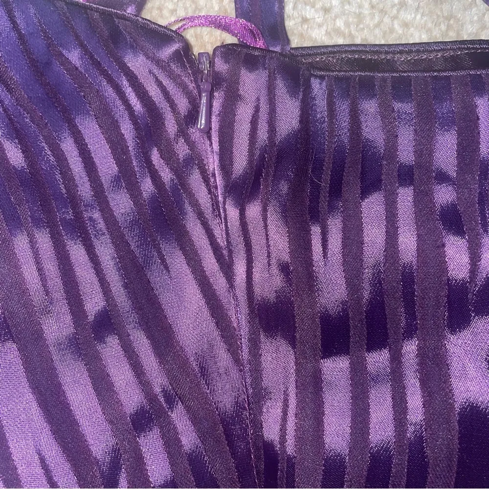 Vintage Purple Ombré Silk Maxi Dress Size L - Image 5