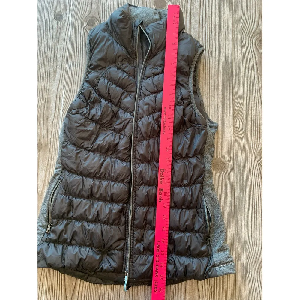 Puffer Vest Women size S Full Zip Dark Charcoal Gray Grey super soft - Image 7