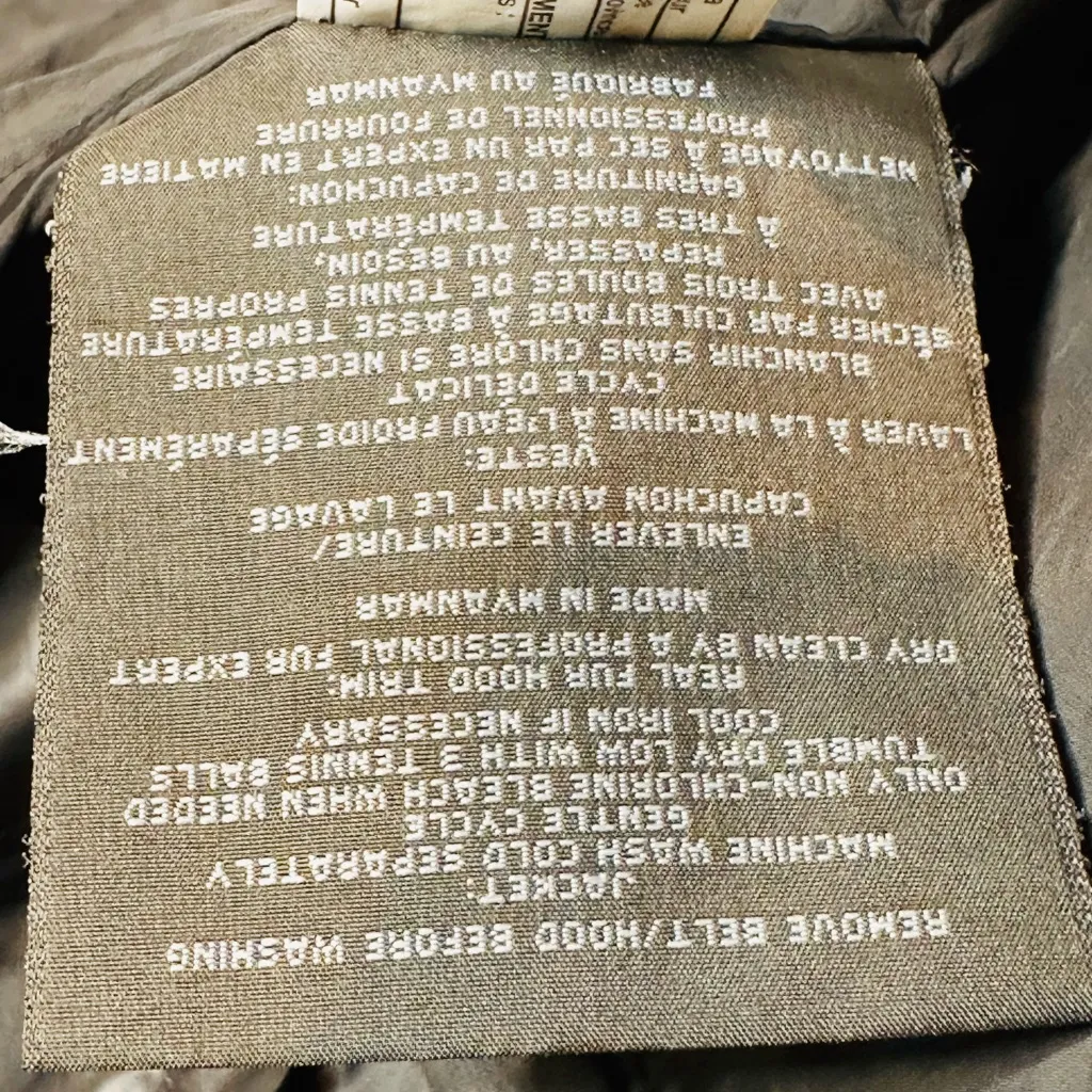 Andrew Marc Women’s Black Puffer Coyote Fur Trim Parka Jacket Coat - Image 12