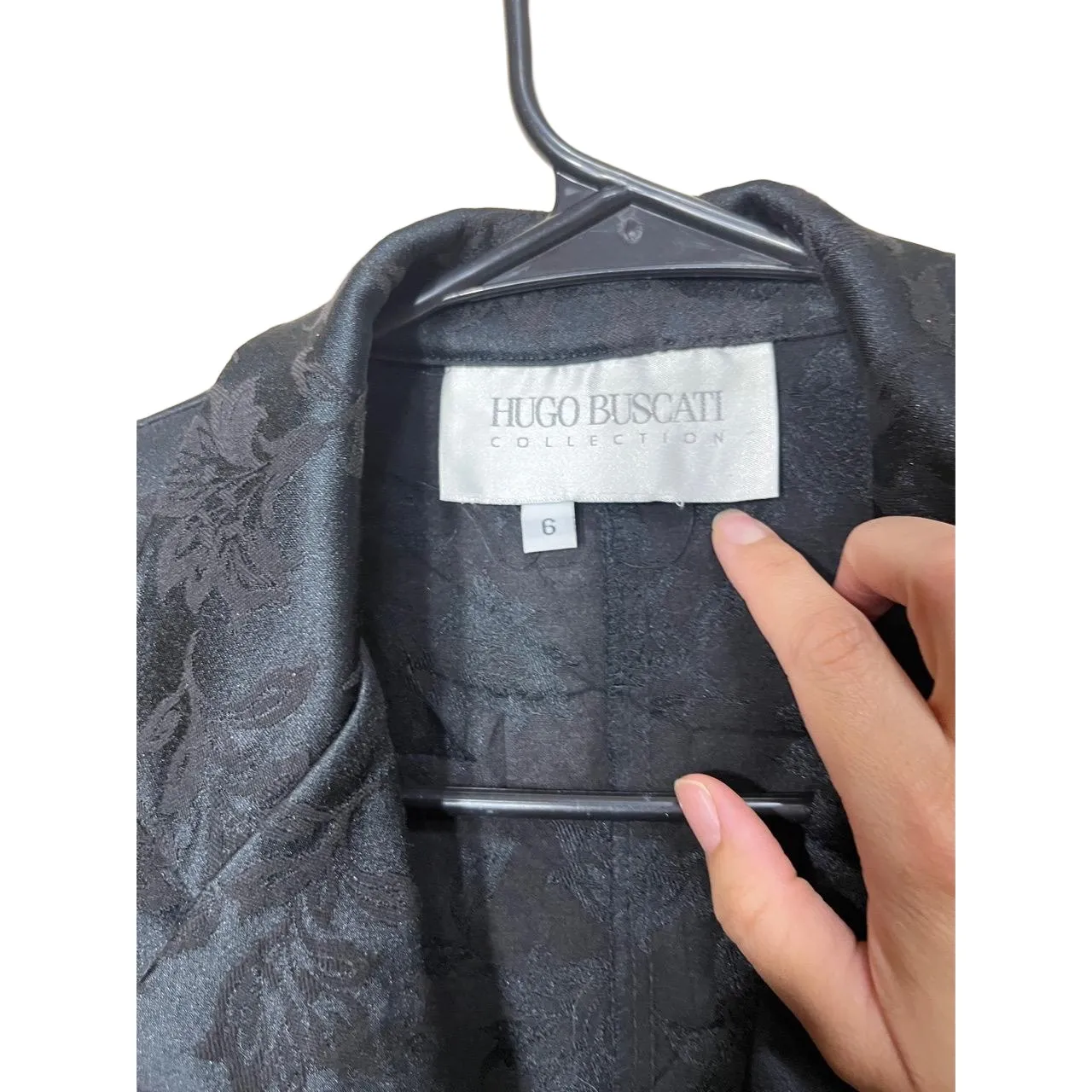 Vintage‎ Hugo Buscati Floral Pattern Notched Lapel 3Button Blazer Jacket Size 6 - Image 6