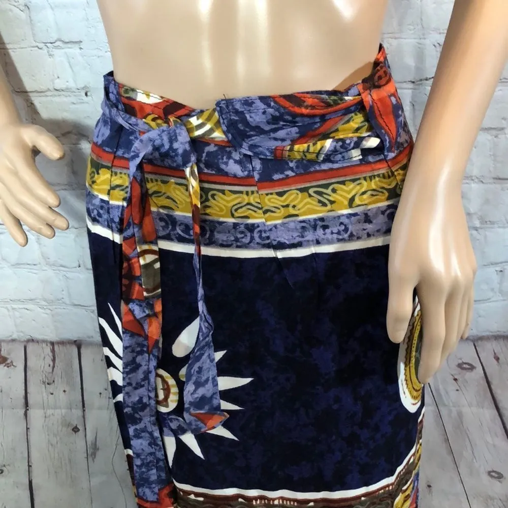 Mamu 2 Piece Tapestry Festival Skirt & Bra Top Blue Size undefined - Image 3