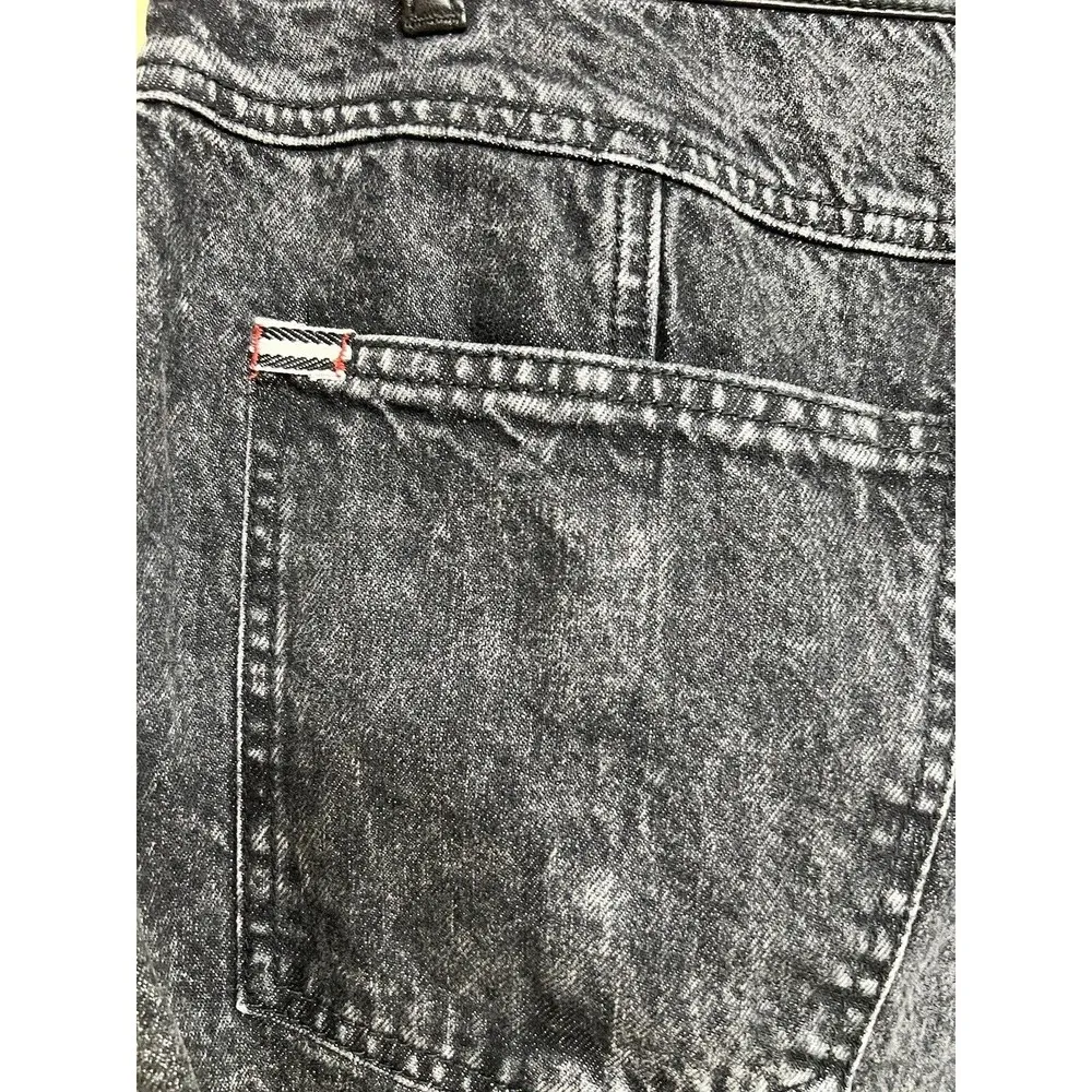 Alice + Olivia Jenny Faux Leather-Trimmed Mid-Rise Tapered Jeans Black Size 32 - Image 7