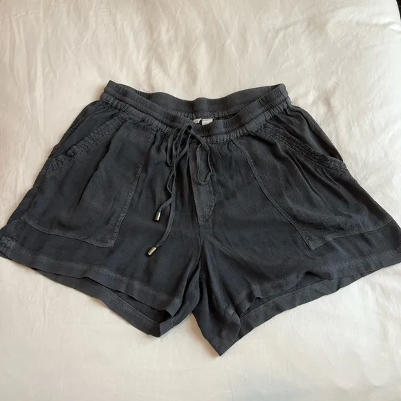 Hei Hei Charcoal Gray High-Waist Drawstring Shorts - Image 2