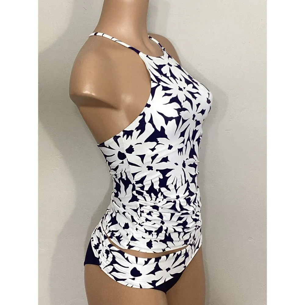 New. Anne Cole navy floral tankini set. Retails $139. XS-top/S-bottom - Image 5