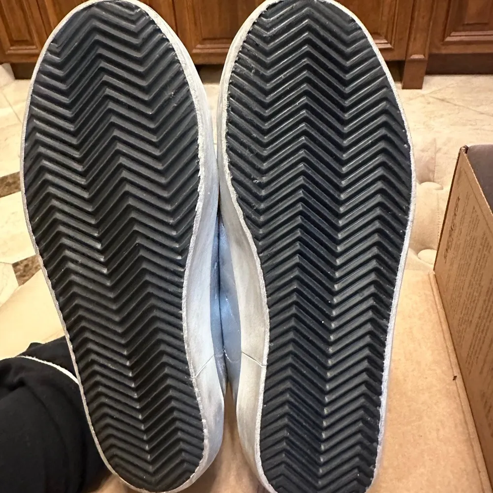 Golden Goose Superstar Leather Sneaker with Glitter Heel - Image 6