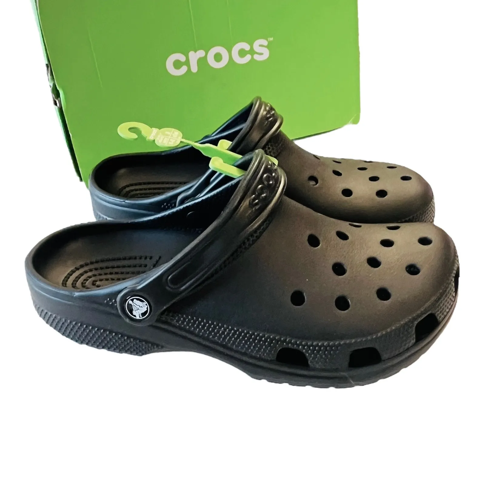 Black Crocs Shoes Mens 8 Clogs Women's 10, EU 41, UK 7.5 Sandals Straps New Box - Image 7