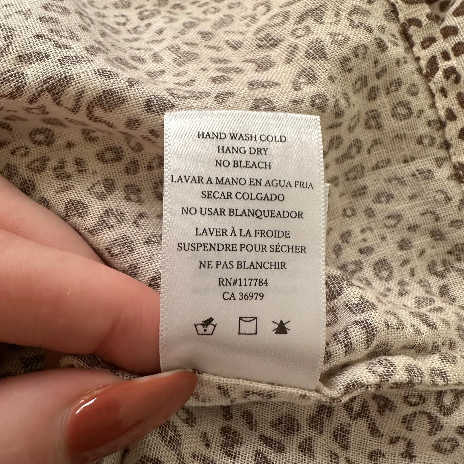 Rails Lola Sand brown & tan cheetah print short sleeve top size XS - Image 8