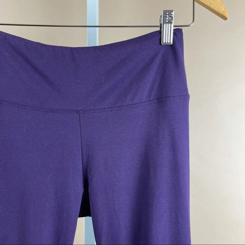 Marika Medium Yoga High Rise Cut Out Leggings Dark Purple Jewel Tone Workout - Image 7