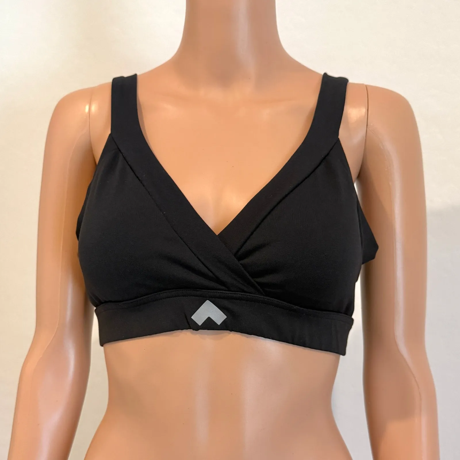 Tonal large active athletic sports bra top BC 2836 Black - Image 8