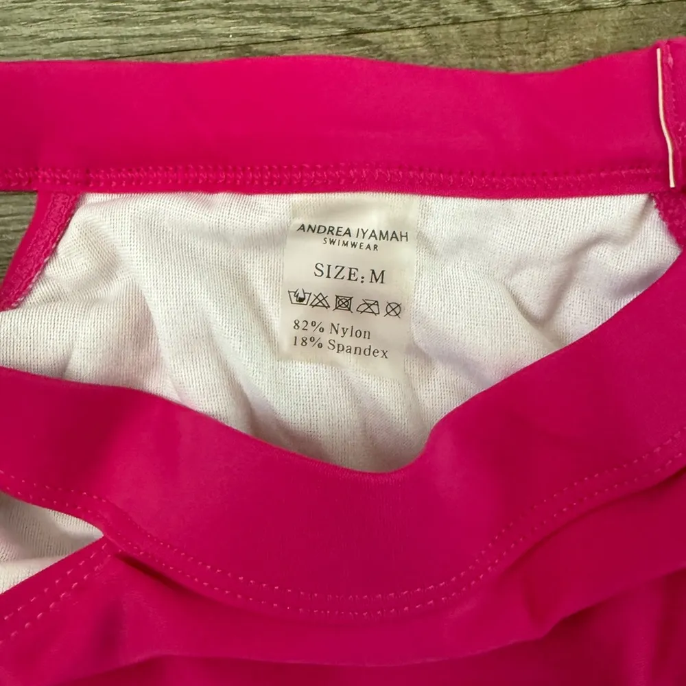 Andrea‎ Iyamah High Waisted Cut Out Strappy Bikini Bottoms Size M Hot Pink - NWT - Image 6
