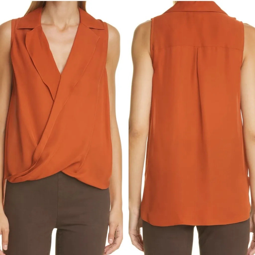 L’AGENCE‎ Freja Draped Silk Blouse - Image 2