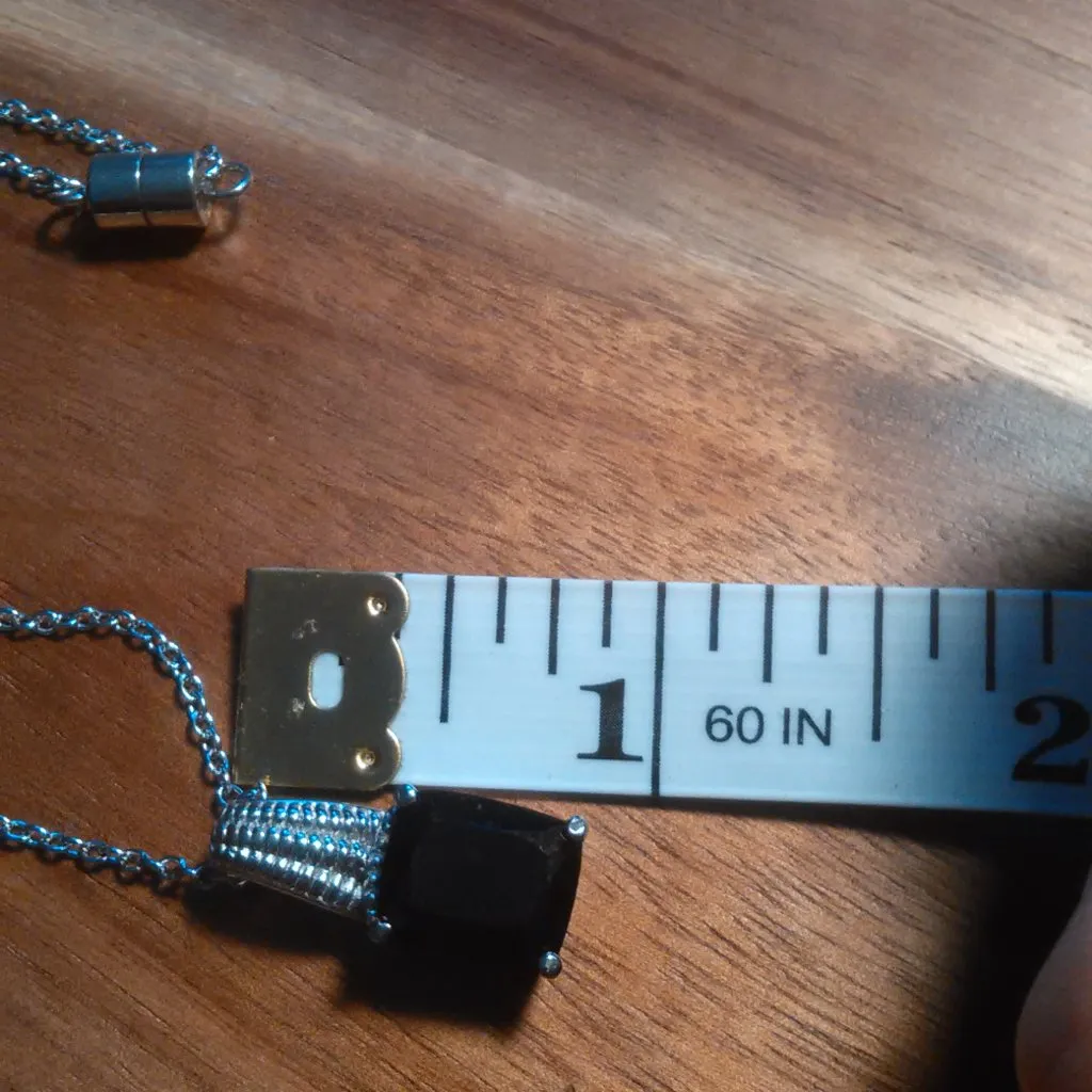 Thai Black Spinel Stainless Steel Necklace - Image 7