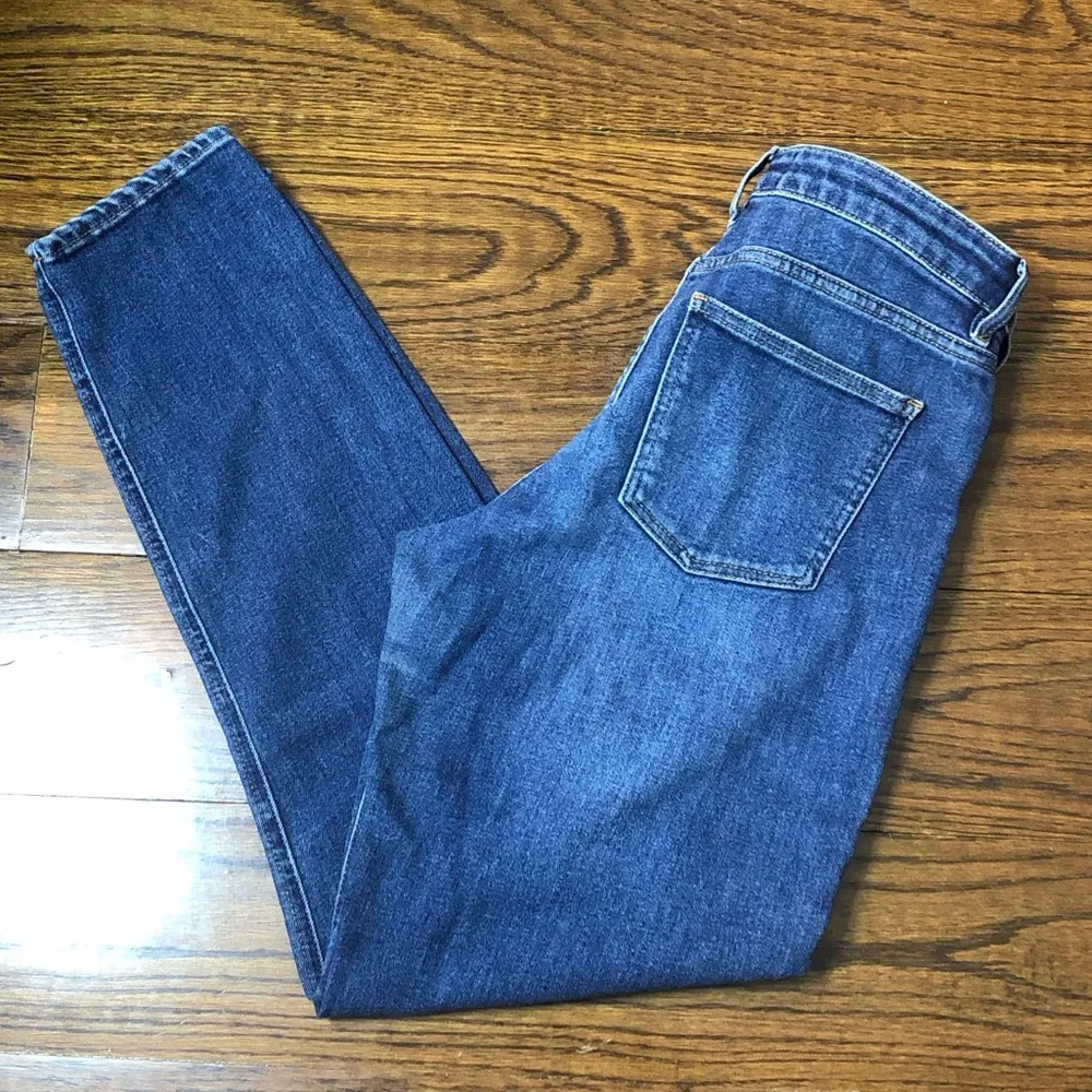ACNE STUDIOS Women Blue ‘SKIN 5 USED BLUE’ Skinny Low Rise Jeans Sz 27/32 - Image 5