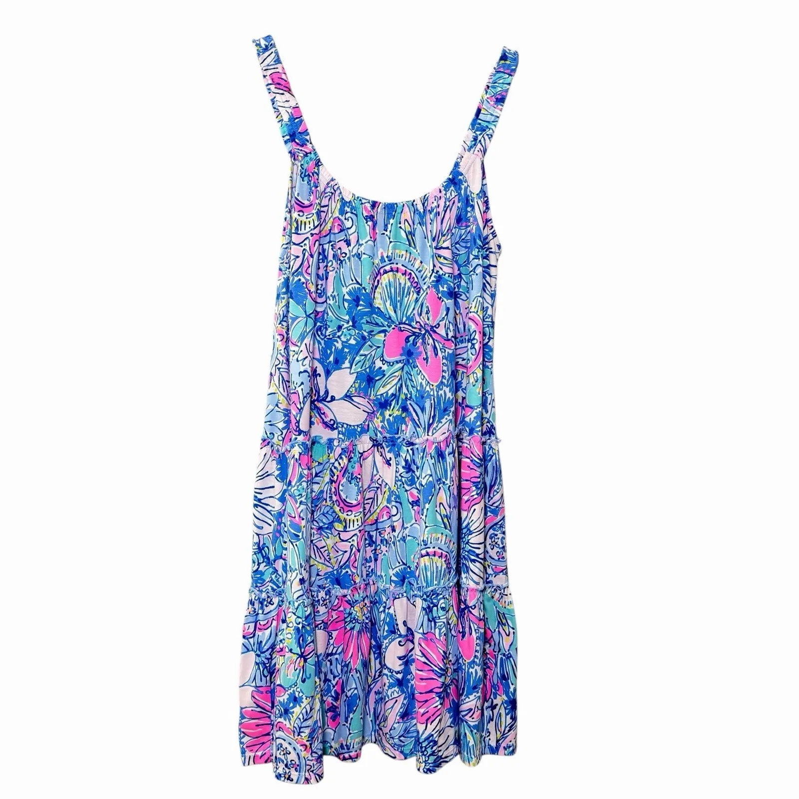 Lilly Pulitzer Womens Loro Swing Mini Dress L Pop Up Got Your Back Resort Cotton - Image 3