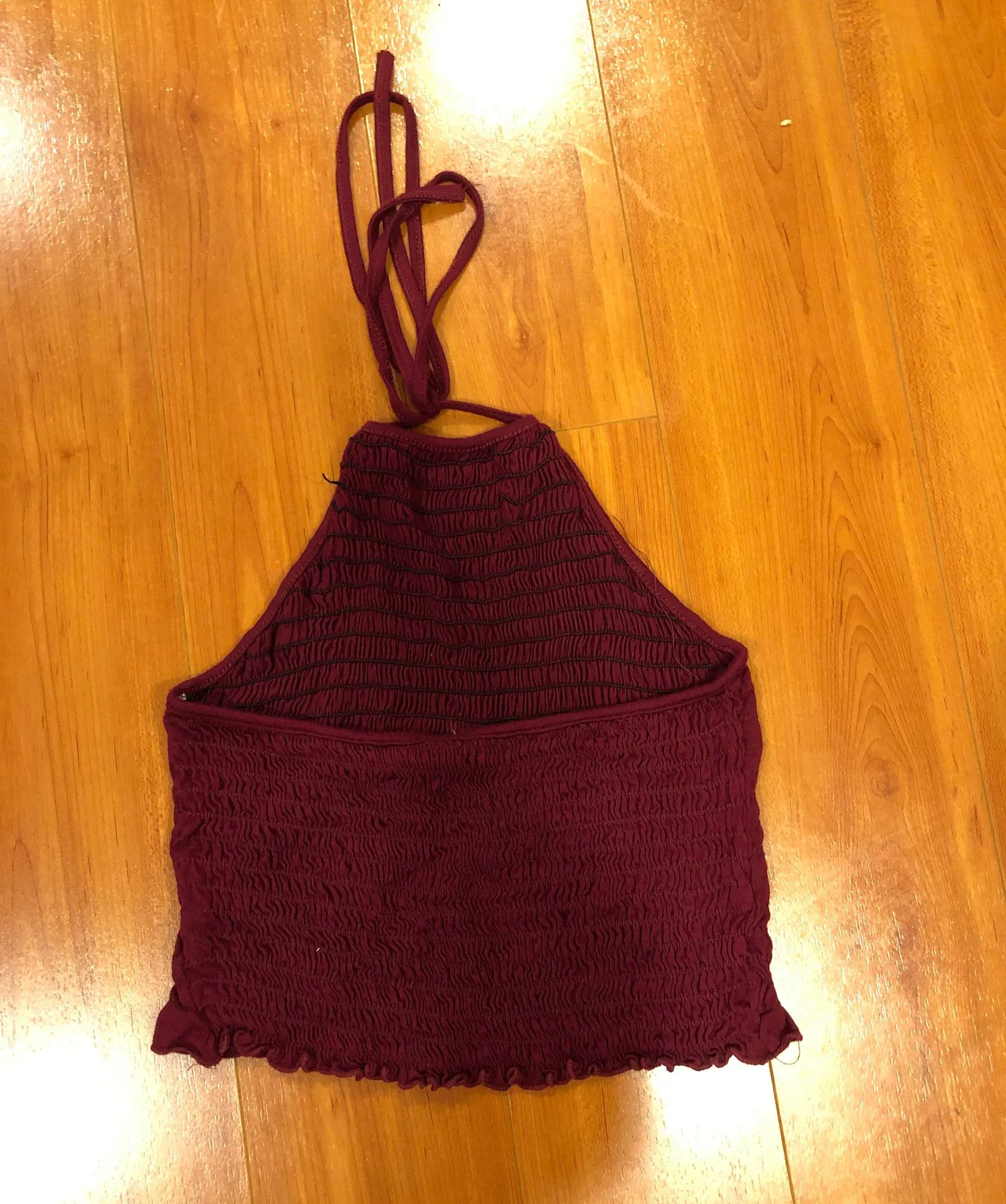 Tilly's Maroon Halter Crop Top  - Image 3