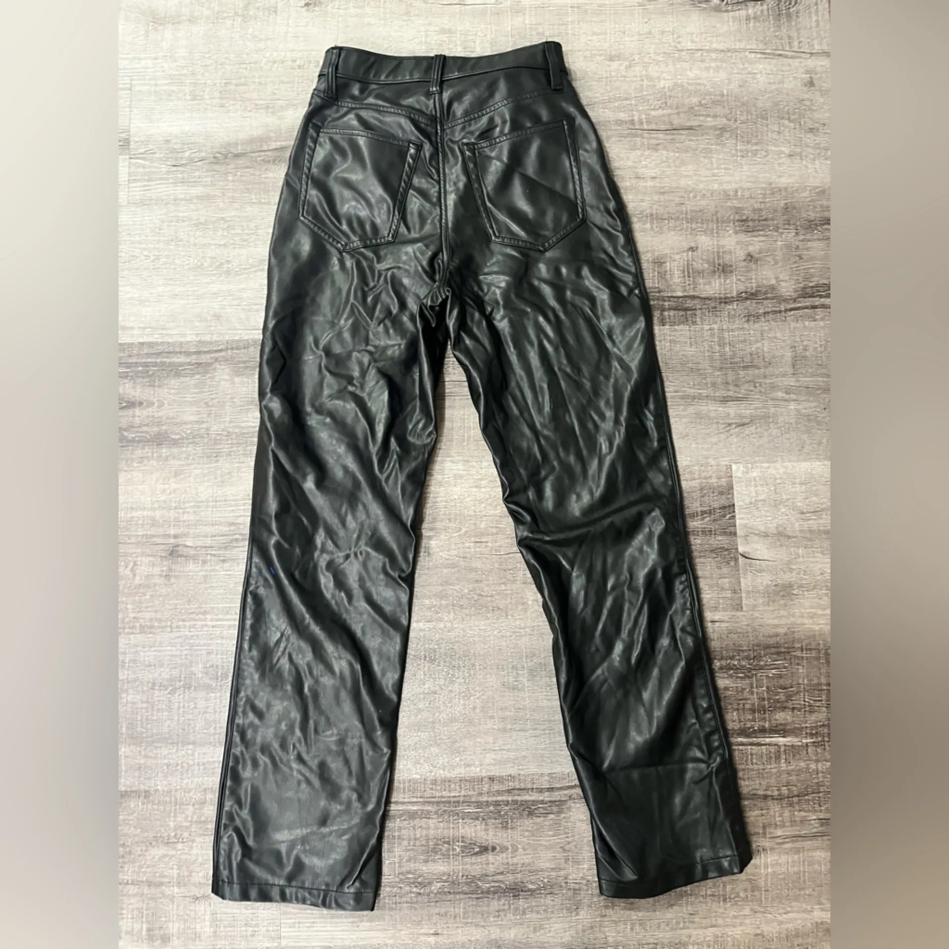 ABERCROMBIE & FITCH The 90’s Straight Ultra High Rise Vegan Leather Pants - Image 7