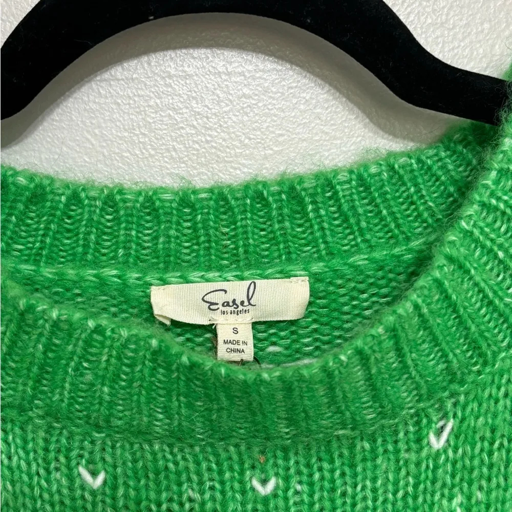 NWT Easel Los Angeles Reindeer Snowflake Design Knit Holiday Sweater - Size S - Image 3
