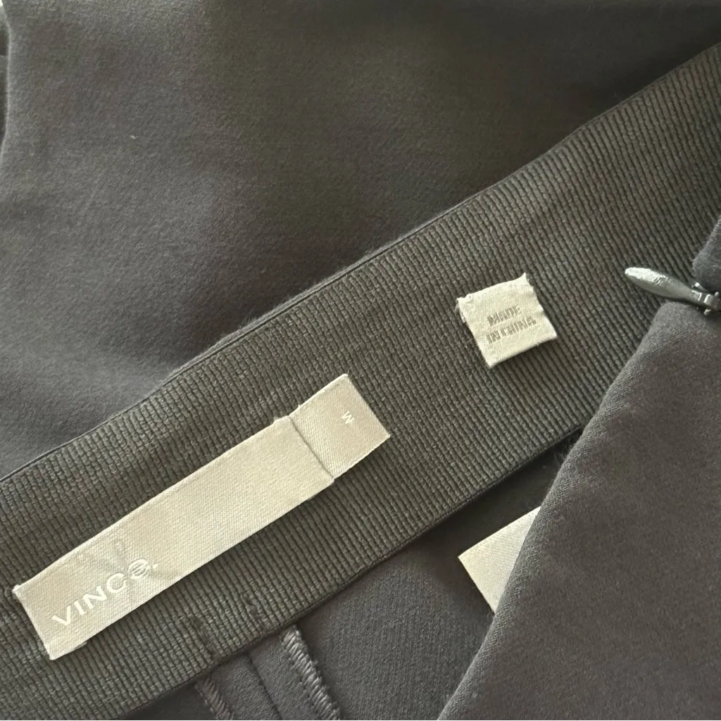 Vince Stitch Front Ponte Pants Womens Size M Dark Gray - Image 8