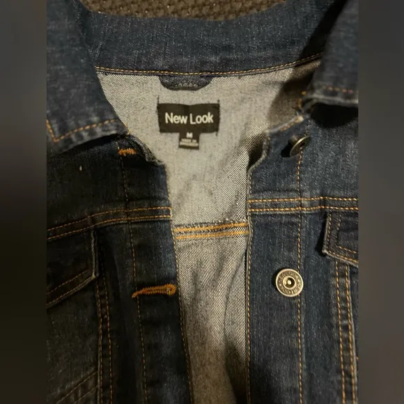 Cropped jeans jacket . Blue - Image 2