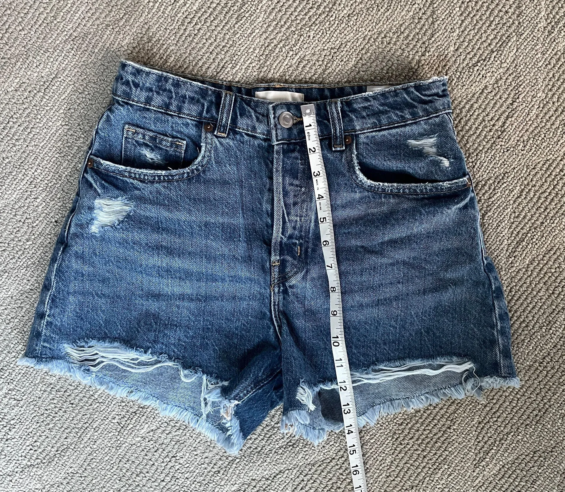 Denim High-Waisted Shorts - Image 6
