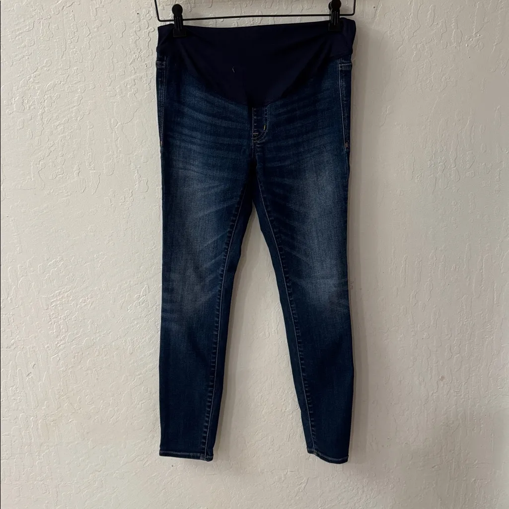 Madewell 25 Over the Belly Skinny Dark Wash Denim Maternity Jeans - Image 2