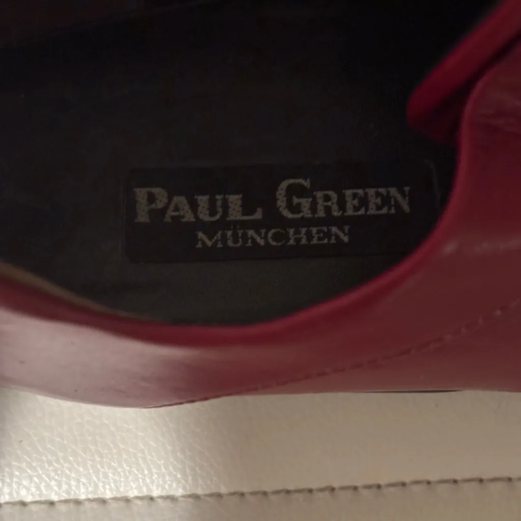 Paul Green Muchen Womens Elvis Sport Loafer 5.5 Red Leather Lace Up Comfort Shoe - Image 7